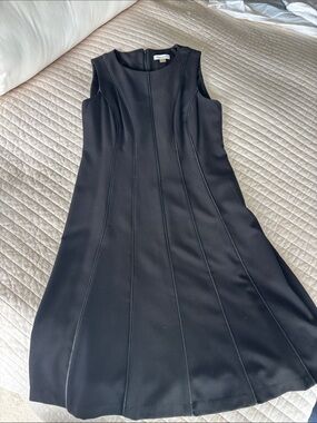 Calvin Klein Black Sleeveless Midi A-Line Dress